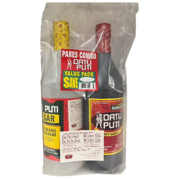 Datu Puti Pares Combo Soy Sauce & Vinegar 1liter Each